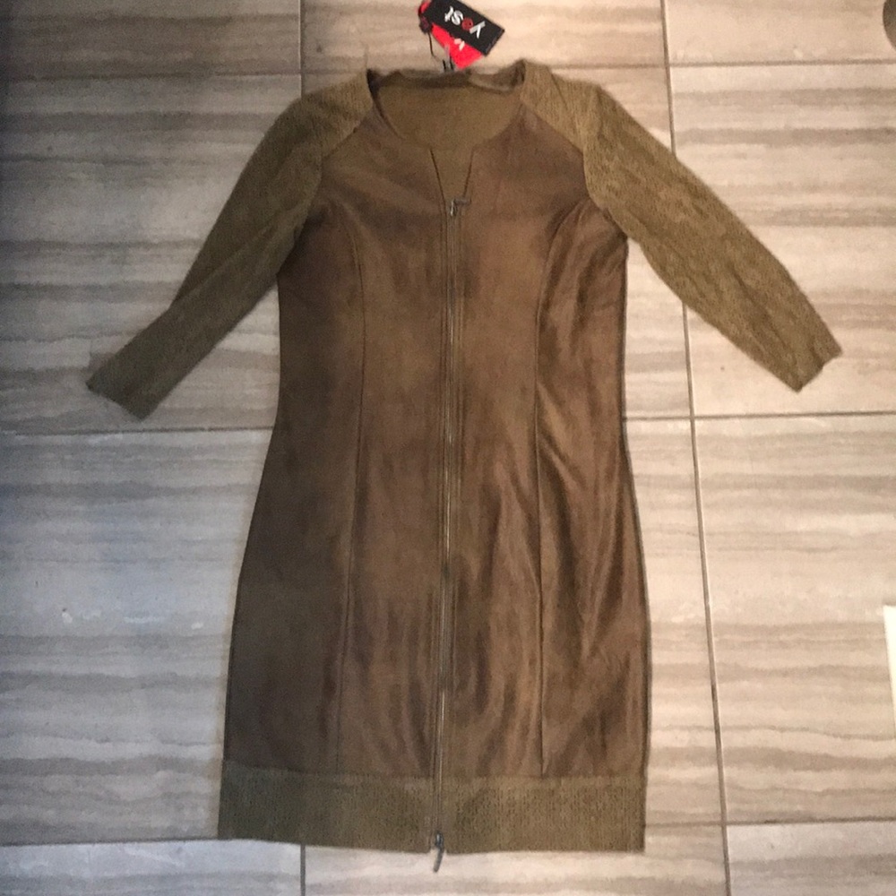 Size 4 dark Olive yest dress